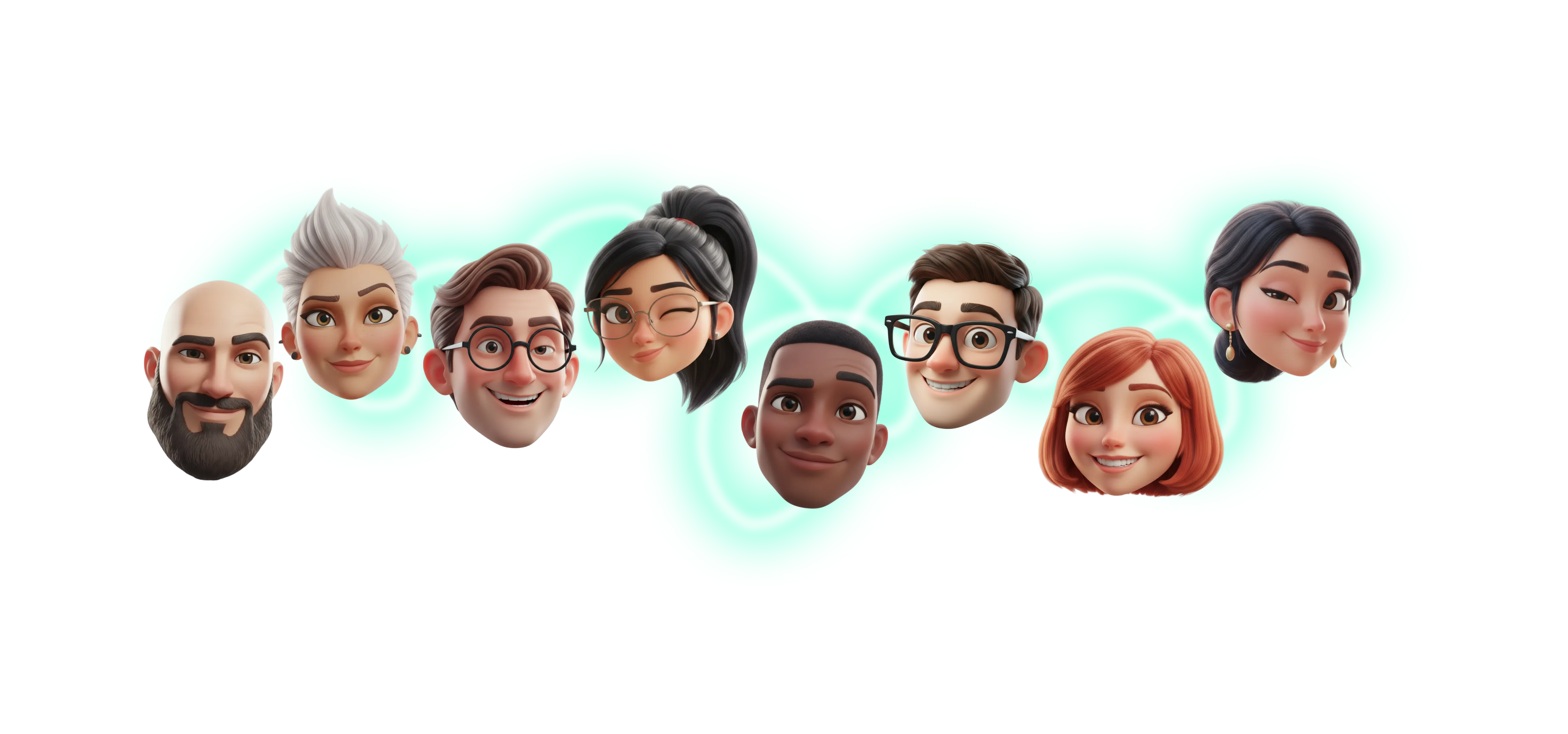 Immagine dei volti di alcuni degli agenti SYnteam